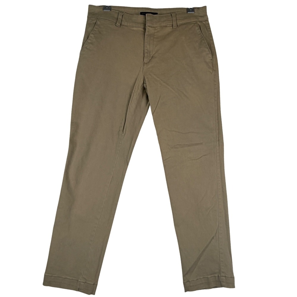 Banana Republic Chino Pants Women 8 Khaki Tan Stretch Cotton Blend Trousers